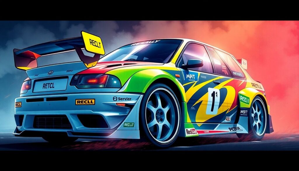 Эстетика раллийных форм на дорожных авто - иллюстрация