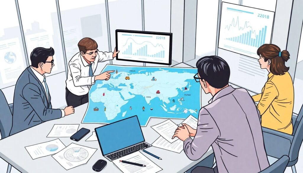 Различные стили брендинг-вариаций по регионам - иллюстрация