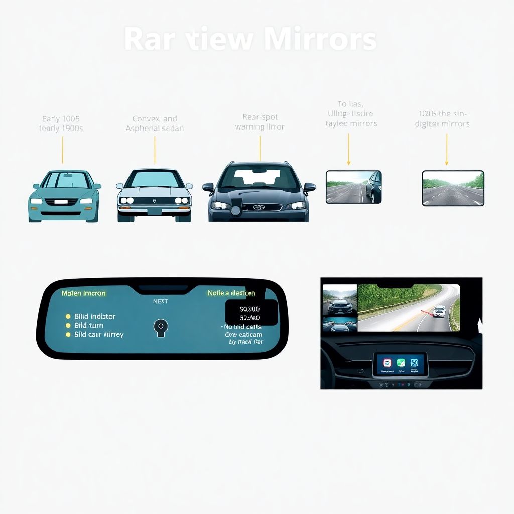 История зеркал заднего вида: путь от глубоких форм к современным мини-экранам