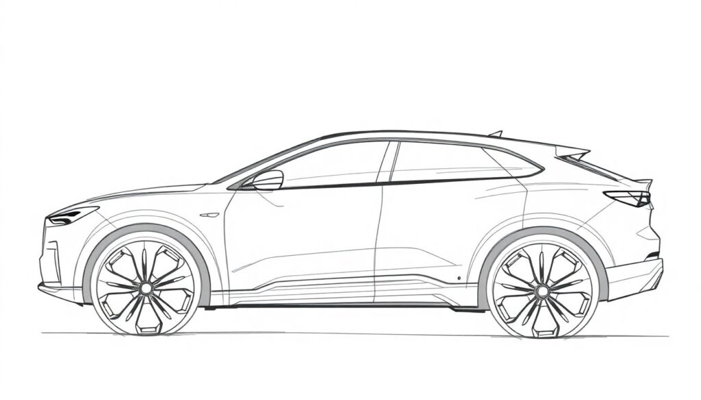 Динамичные пропорции: как изгибы подчеркивают скорость - иллюстрация