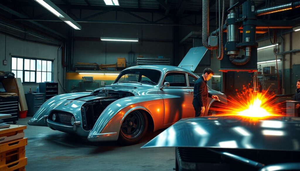 Винтажный ремастер: современные авто в стиле ретро - иллюстрация