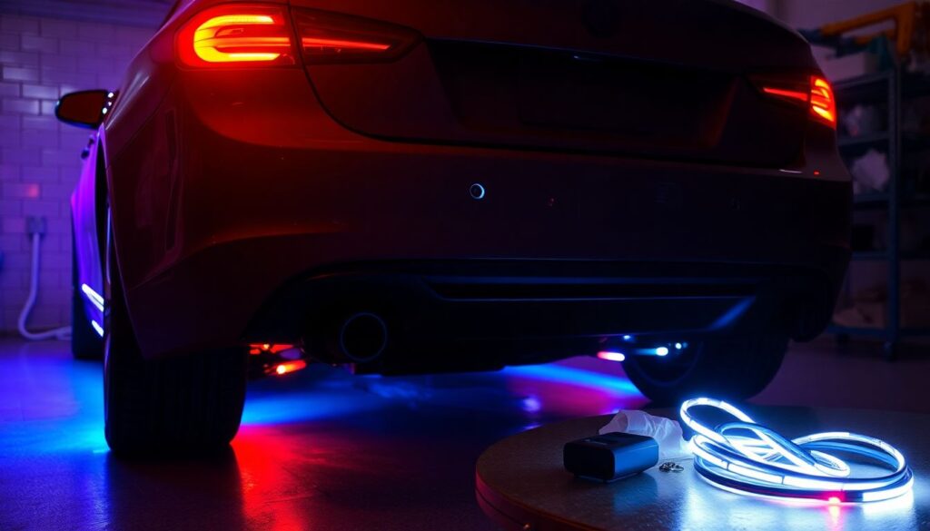 Эстетика караоке-цвета: неоновая подложка кузова - иллюстрация