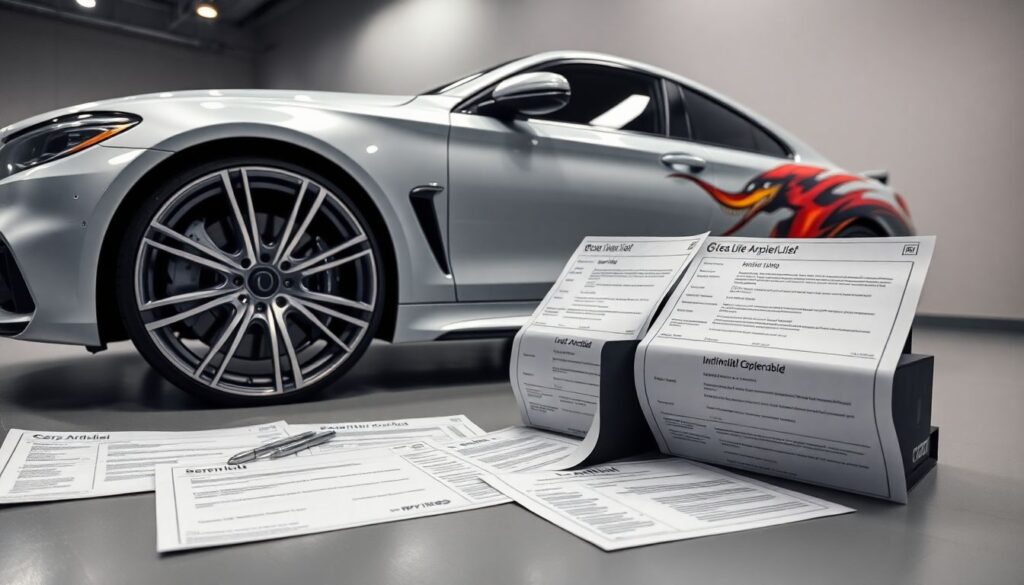 Элитные колеса и графика на кузове - иллюстрация