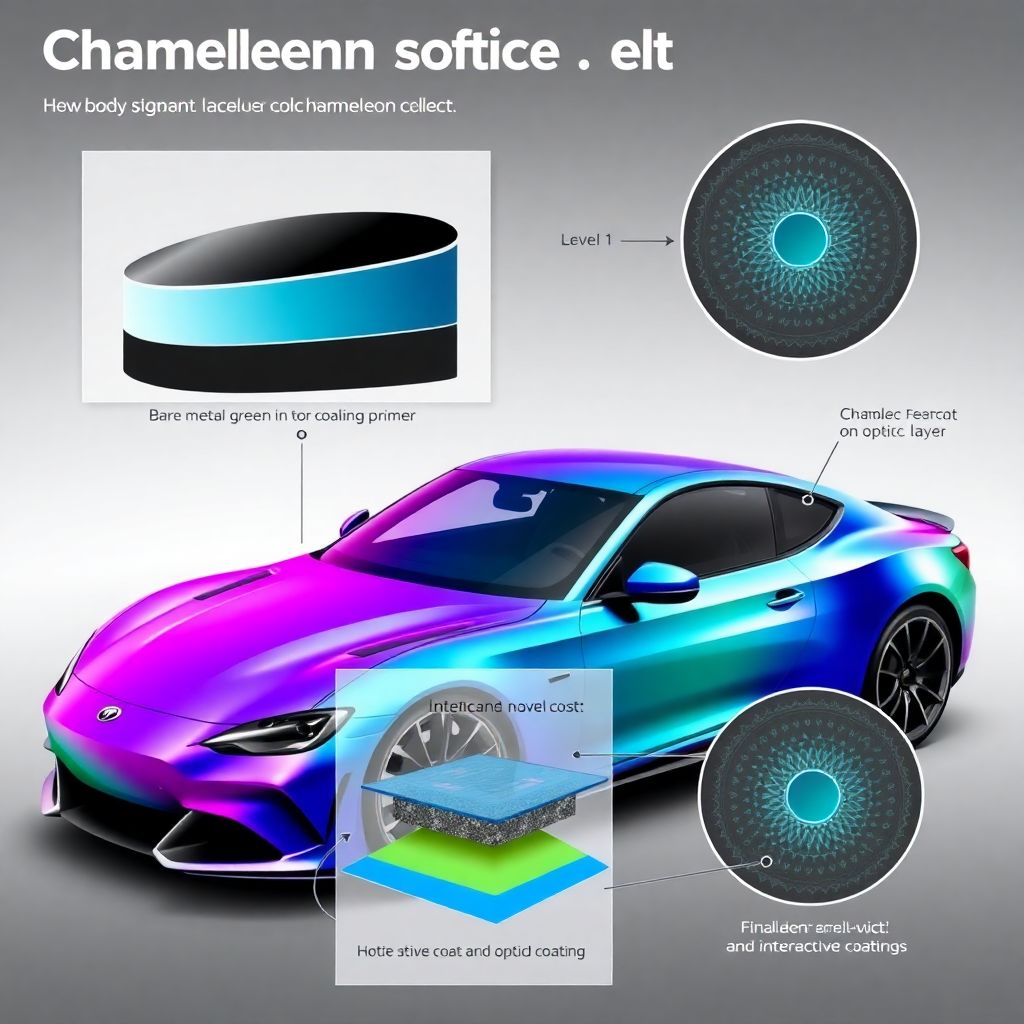 Лакировка с эффектом хамелеон: как меняется цвет кузова автомобиля