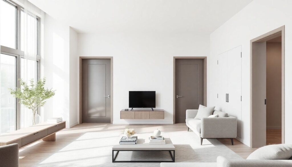 Дизайн дверей: от безрамочных к вертикальным - иллюстрация