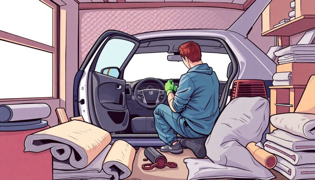 Дизайн и управление шумами в салоне - иллюстрация