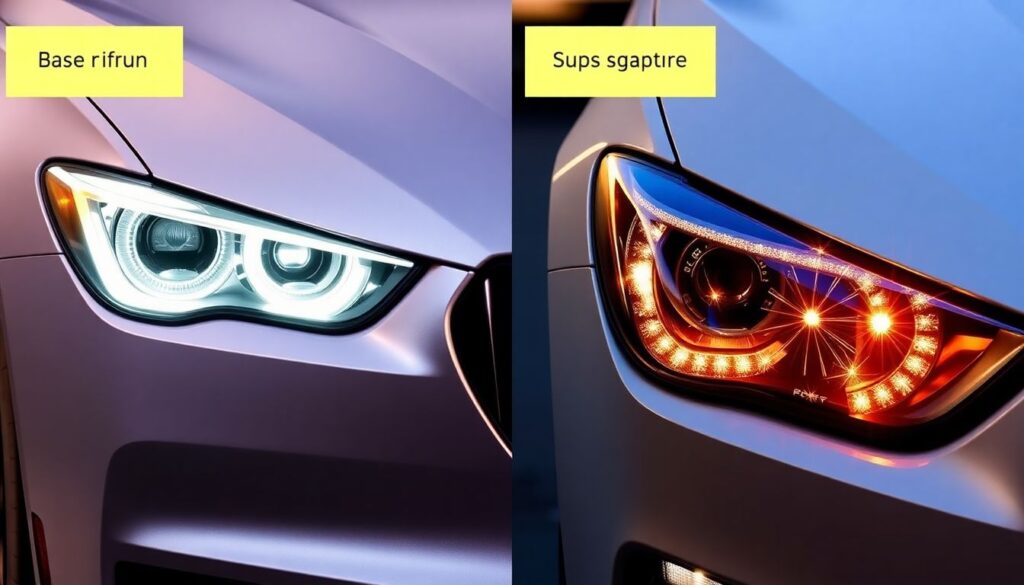 История брендинга фар и решеток - иллюстрация