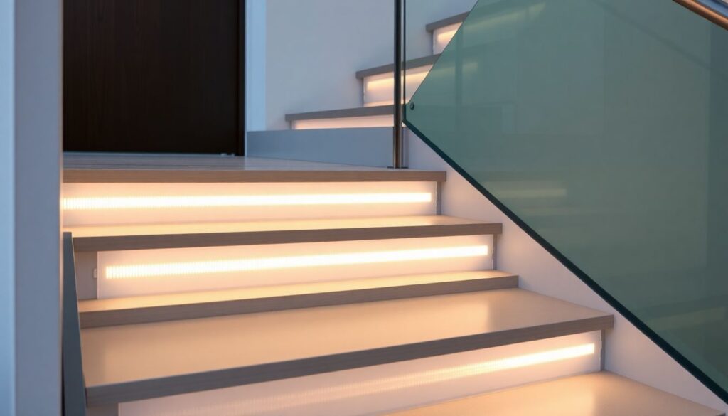 Дизайн-подсветка порогов и ступеней: безопасность и стиль - иллюстрация