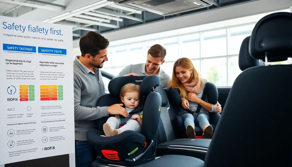 Стиль и безопасность детских кресел в интерьере авто - иллюстрация