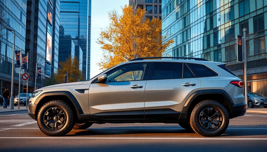 Эстетика внедорожной силы в городских автомобилях - иллюстрация