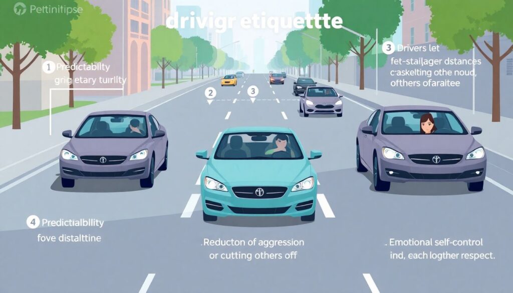 История автоэтикета на дорогах - иллюстрация