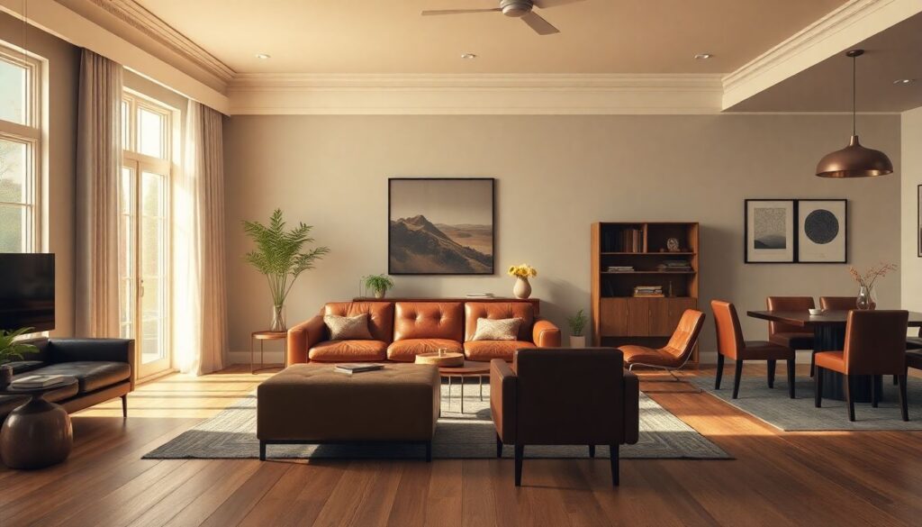 Кожа и синтетика в интерьере: эстетика и практичность - иллюстрация