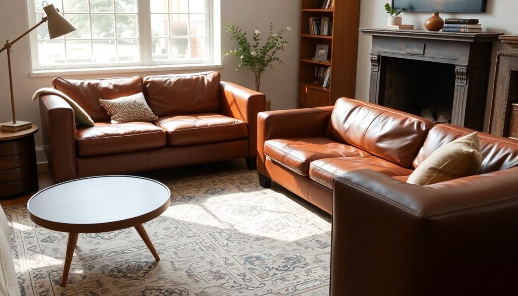 Кожа и синтетика в интерьере: эстетика и практичность - иллюстрация