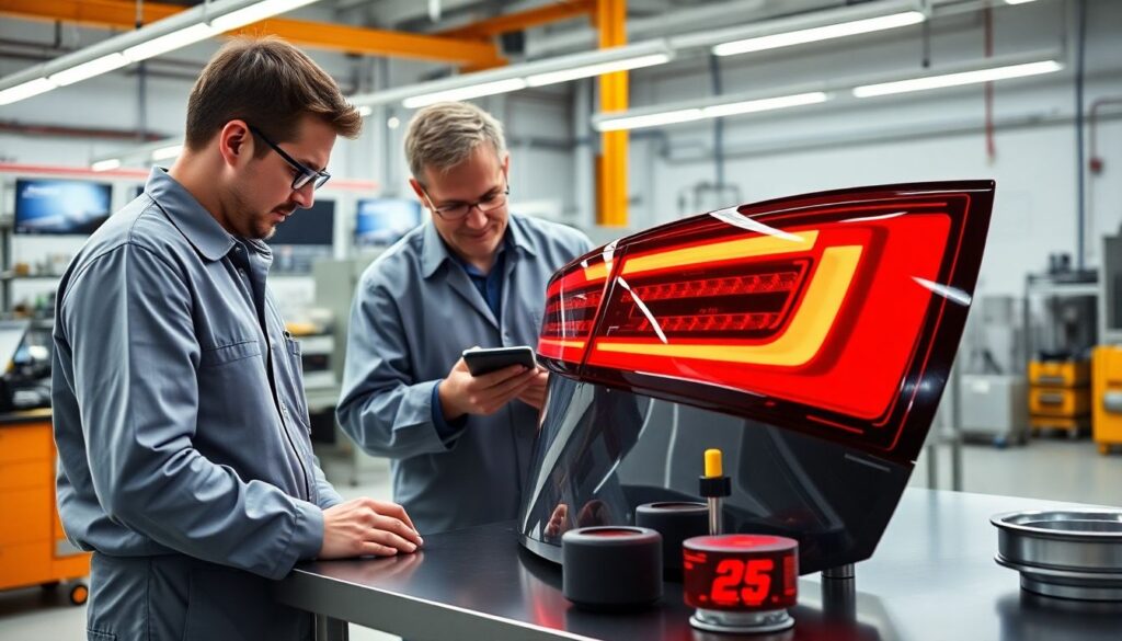 Дизайн и инновации в светотехнике задних фонарей - иллюстрация